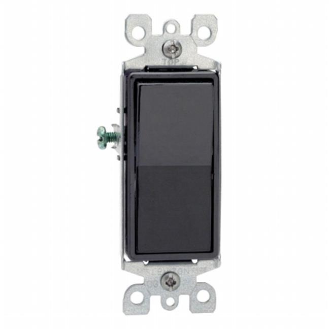 Leviton Decora 15 Amps Three Pole Rocker AC Quiet Switch Black 1 Pk