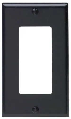 1 Gang Decora Plate Black