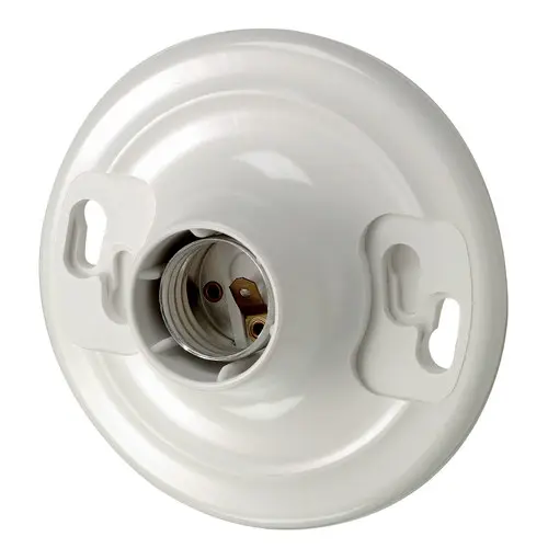 PLASTIC LAMP HOLDER WHT