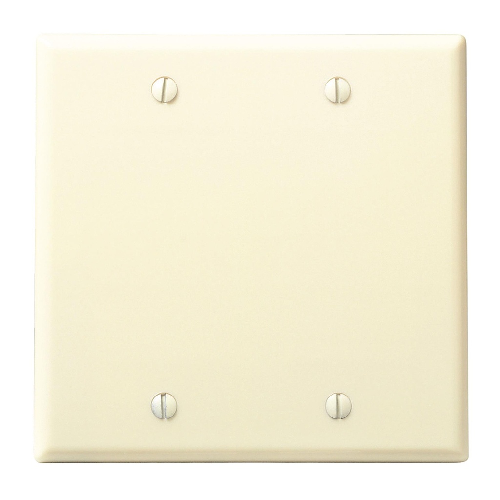 [3218427] Leviton Ivory 2 Gang Thermoset Plastic Blank Wall Plate 1 Pk