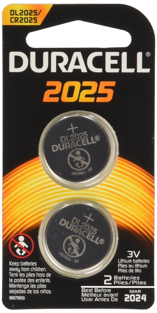 Lithium Coin Batteries, 2025, 2/Pack