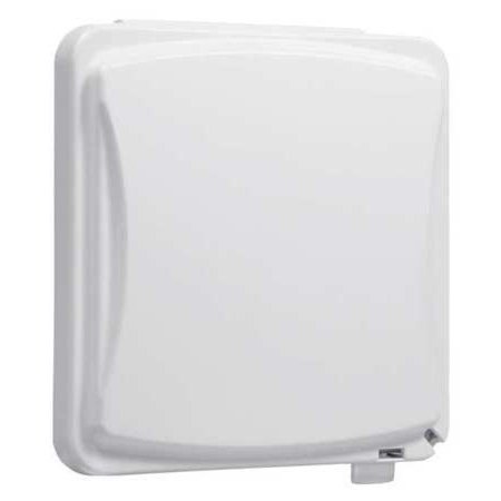 TayMac Rectangle Plastic 2 Gang 5-1/2 in. H X 4.08 in. W Receptacle Box Cover