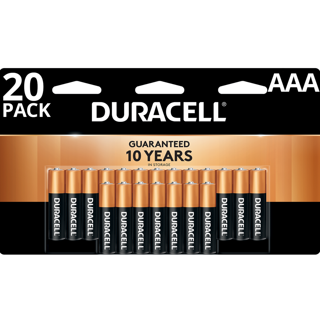[3296043] Duracell Coppertop AAA Alkaline Batteries 20 Pk Carded
