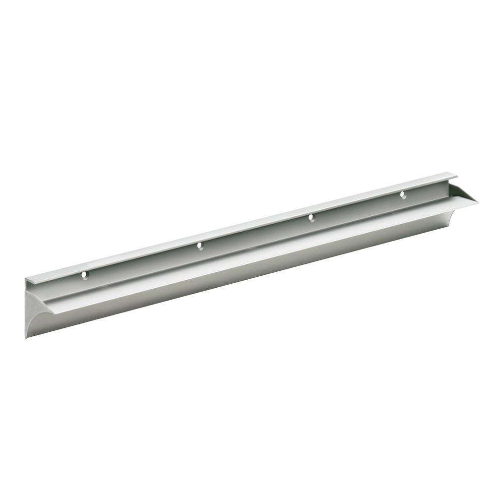RAIL 0.75 in. Silver Shelf Bracket