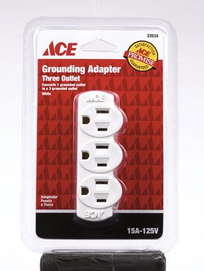 Ace Grounded 3 Outlets Adapter 1 Pk