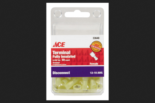 Ace Insulated Wire Female Disconnect Yellow 50 Pk