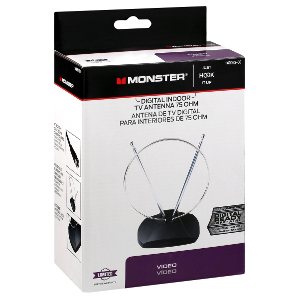 Monster Just Hook It up Indoor FM/HDTV/UHF/VHF Antenna 1 Pk