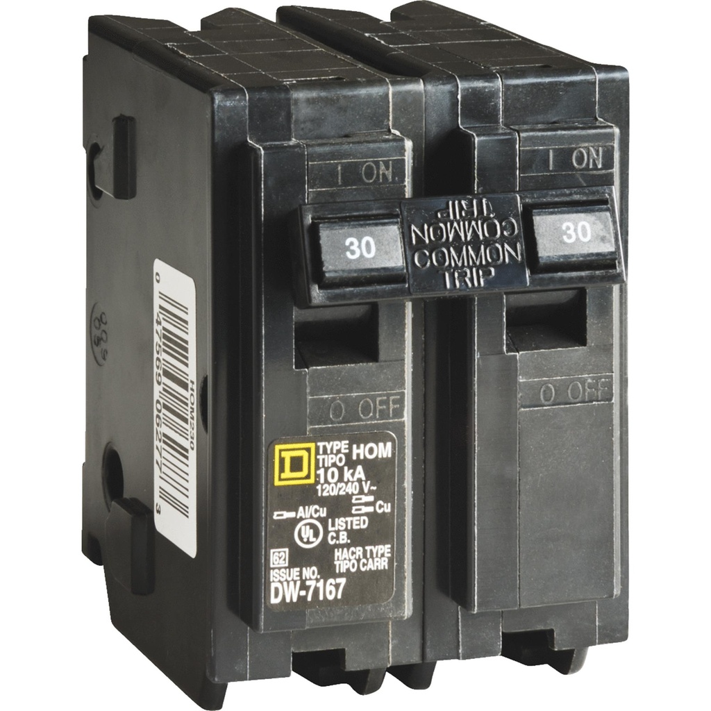 Square D HomeLine 30 Amps Surge 2-Pole Circuit Breaker