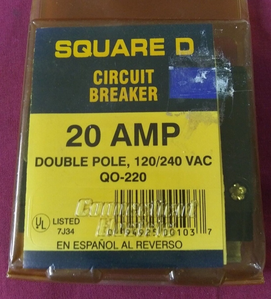BR SQ D QO 2P 20A 1-1/2"