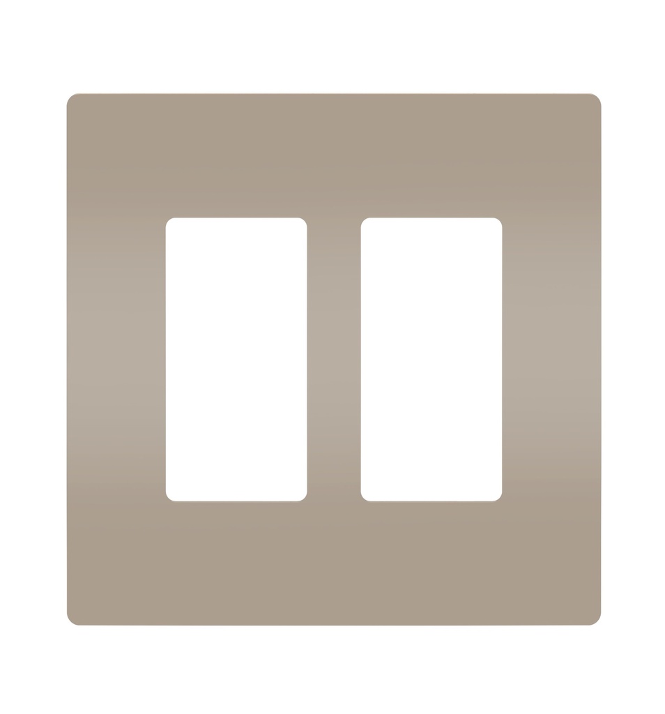 WALLPLATE2G SCRWLESS NKL