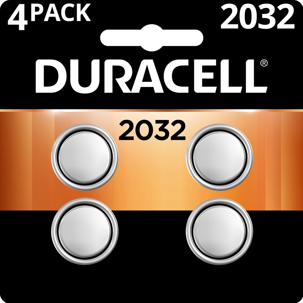 DURACELL Duralock 3V 2032 (DL2032 / CR2032) Lithium Coin Cell Battery, 4-pack