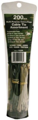 CABLE TIES CAMO ASST/200
