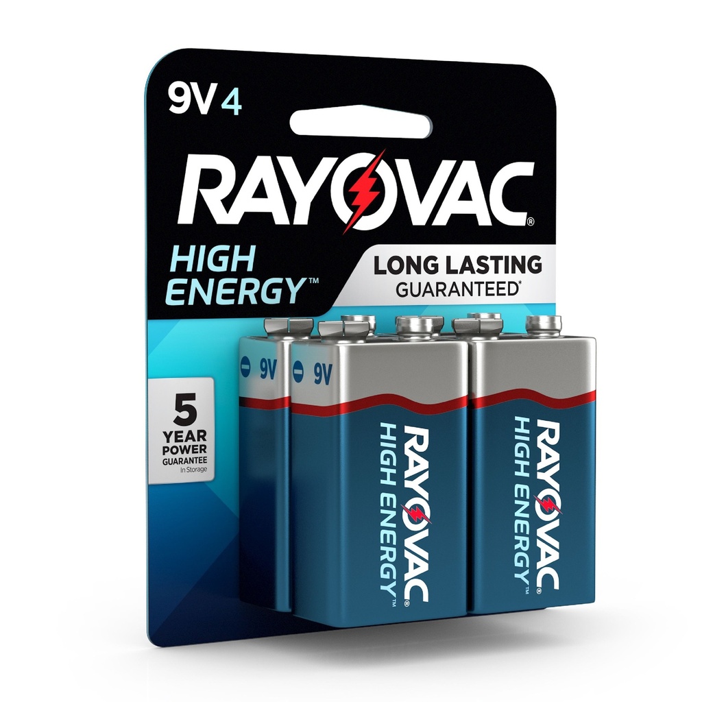 BATTERY ALKALINE 9V 4PK