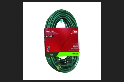 Ace Outdoor 80 Ft. L Green Extension Cord 16/3 SJTW