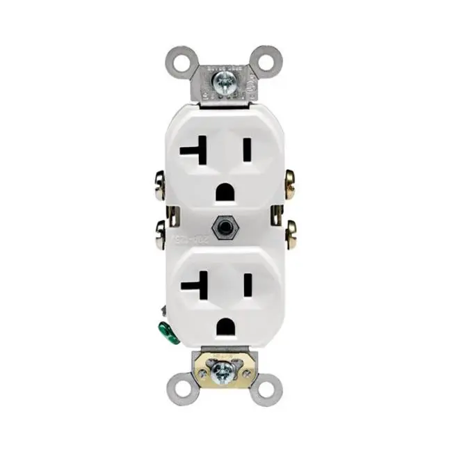 [3500543] Leviton 20 Amps 125 V Duplex White Outlet 5-20R 1 Pk