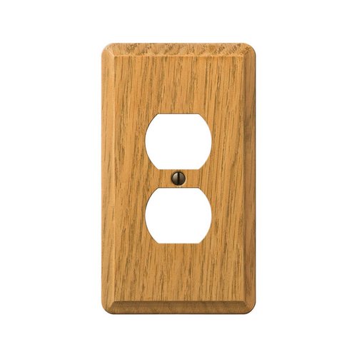 Amerelle Contemporary Brown 1 Gang Wood Duplex Wall Plate 1 Pk