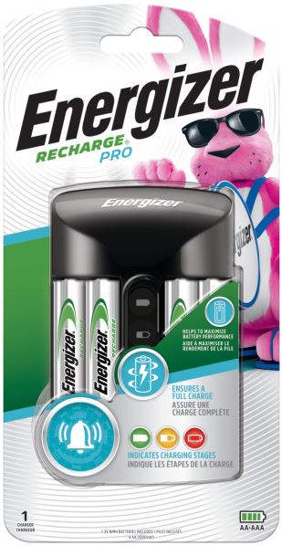 Pro Charger with 4 Aa Rechargeable Batteries