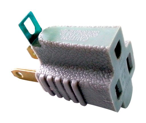 Ace Polarized Grounding Adapter Gray 15 Amps 125 Volts 1 Pk