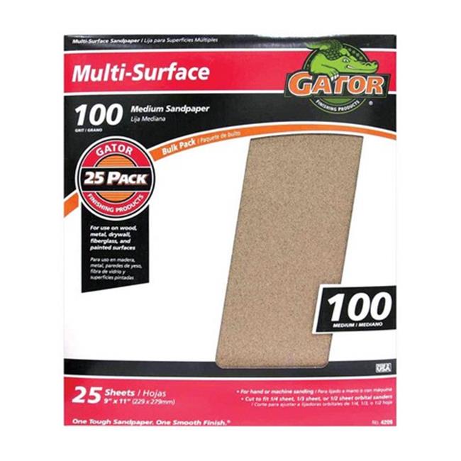 [352667] Gator 11 in. L X 9 in. W 100 Grit Aluminum Oxide All Purpose Sandpaper