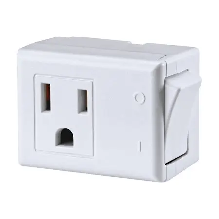 Leviton Grounded 1 Outlets Switch Tap Adapter 1 Pk