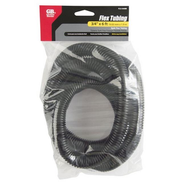 FLEX SPLT TUB 3/4"X6'BLK
