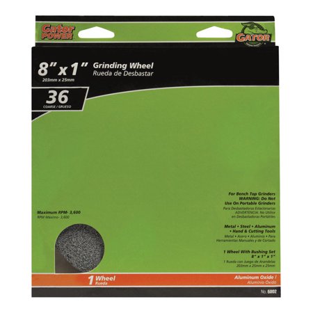 Gator 8 in. D X 1 in. Grinding Wheel