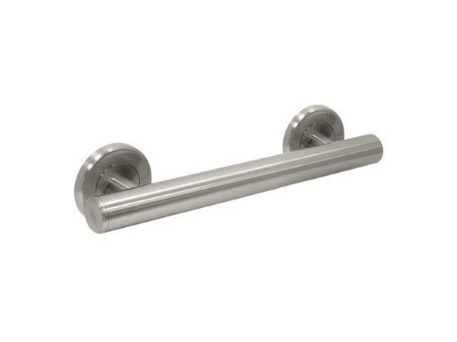 [36601687] Gatco 850 Latitude II 12" Grab Bar Satin Nickel Bathroom Hardware and Accessories Bathroom Safety Equipment Grab Bars