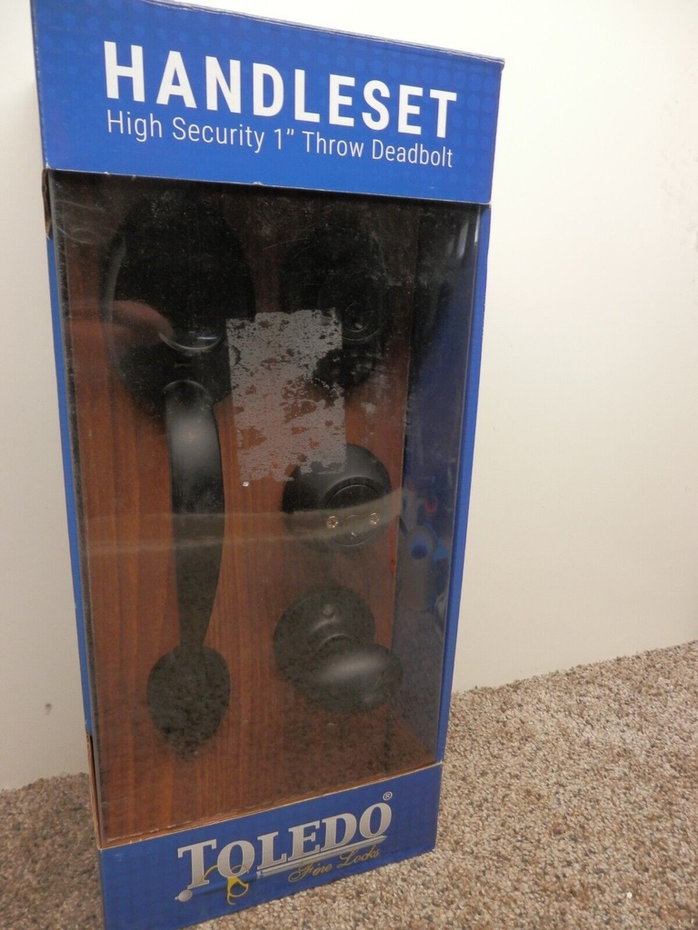 Toledo Fine Locks Cordoba Double Cylinder Black Door Handleset