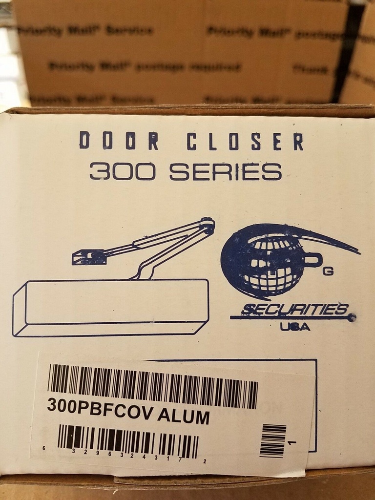 CRP Securities Door Closer 300 Series Size 1 - 4  300PB COV Alum.