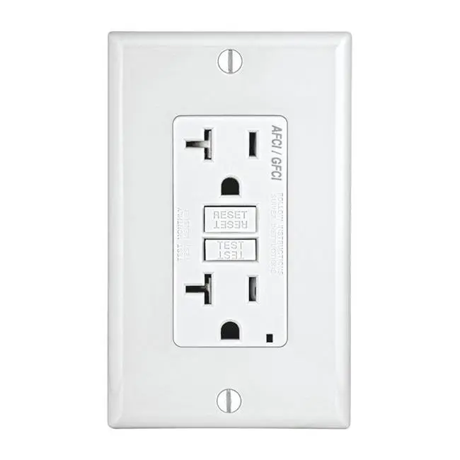 AFCI/GFCI OUTLET20A WHT