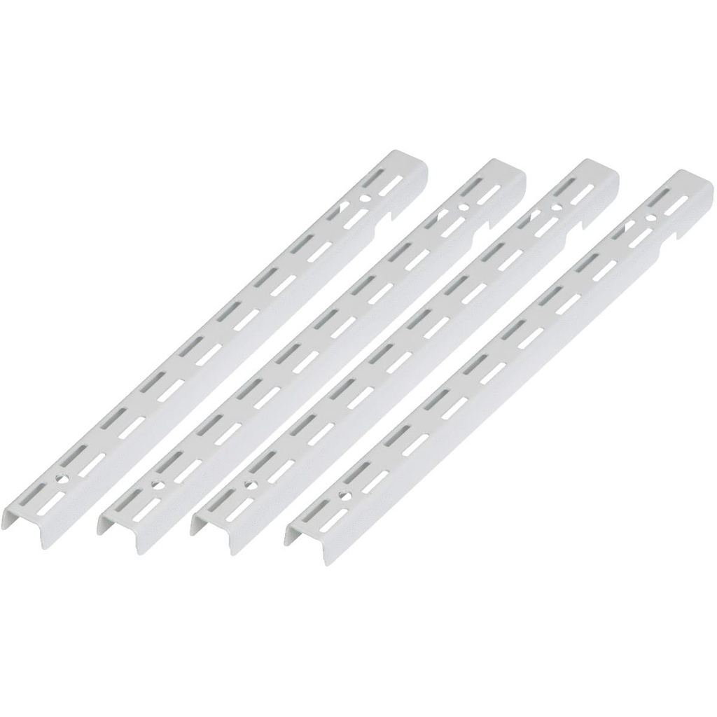 ShelfTrack 12 in. L White Shelf Tracks, Shelving Hardware