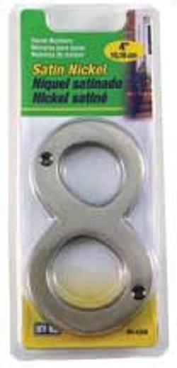 4In Satin Nickel Number 8, 3PK