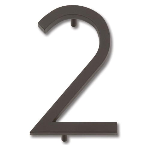 Atlas Homewares AVN2 Modern Avalon Address Number 2 Aged Bronze Home Accents Address Numbers