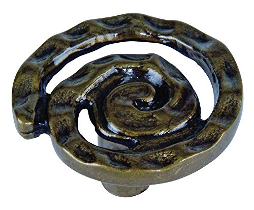 Scroll 1.25 in. Knob - 2140-BB (Set of 10) (Aged Bronze)