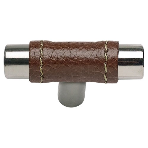 Atlas Homewares 288 Zanzibar 1-7/8 Inch Bar Cabinet Knob Brown / Stainless Steel Cabinet Hardware Knobs Bar