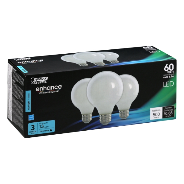 LED G25 E26 DL 60W 3PK