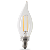 [3929692] Feit Enhance CA10 (Flame Tip) E12 (Candelabra) Filament LED Bulb Soft White 40 Watt Equivalence 6 Pk