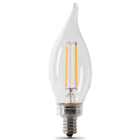 Feit Enhance CA10 (Flame Tip) E12 (Candelabra) Filament LED Bulb Soft White 60 Watt Equivalence 6 Pk