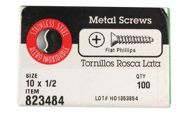 HILLMAN No. 10 Ga. X 1/2 in. L Phillips Flat Head Sheet Metal Screws 100 Pk
