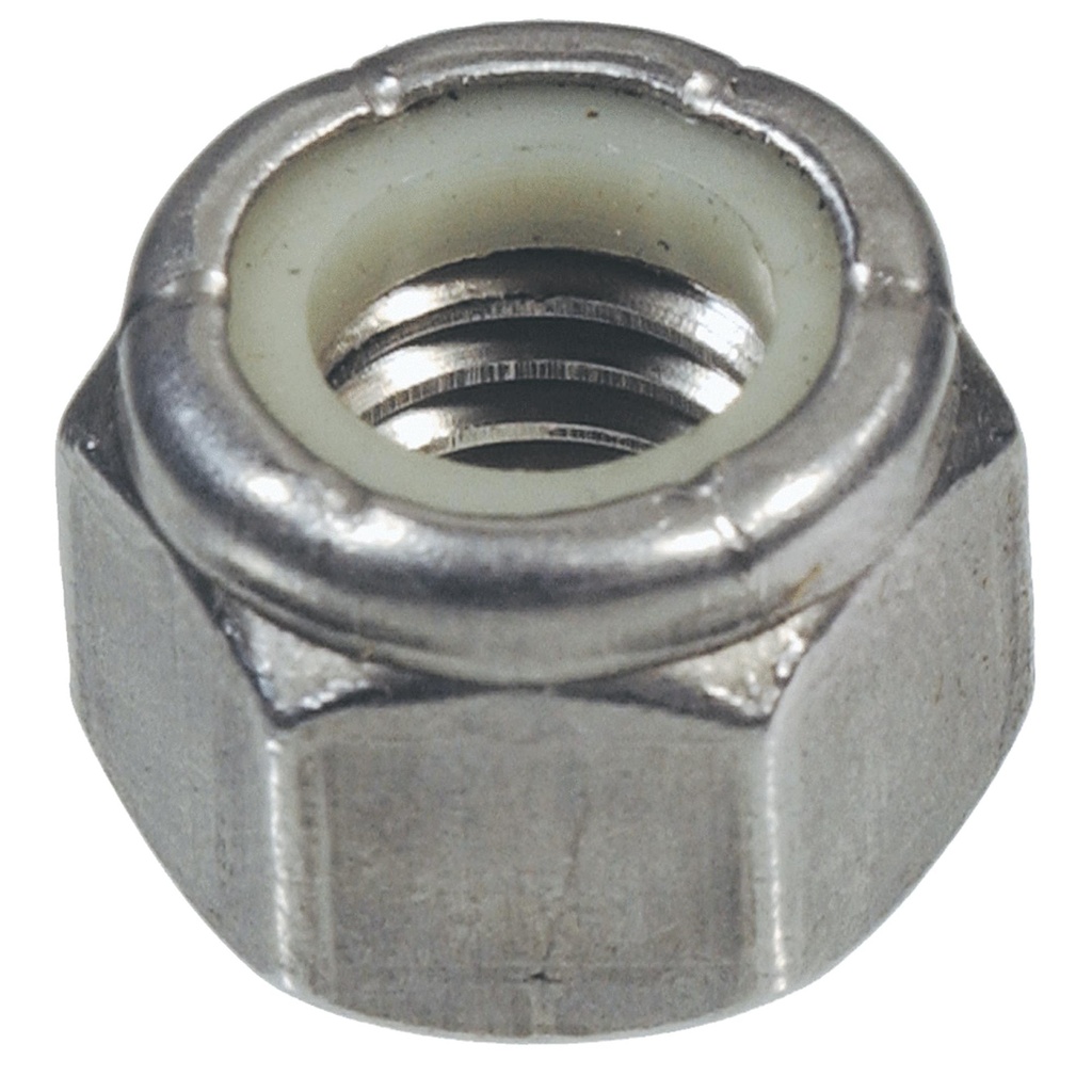 [399006224] Hillman 1/4 in. Stainless Steel SAE Nylon Lock Nut 50 Pk