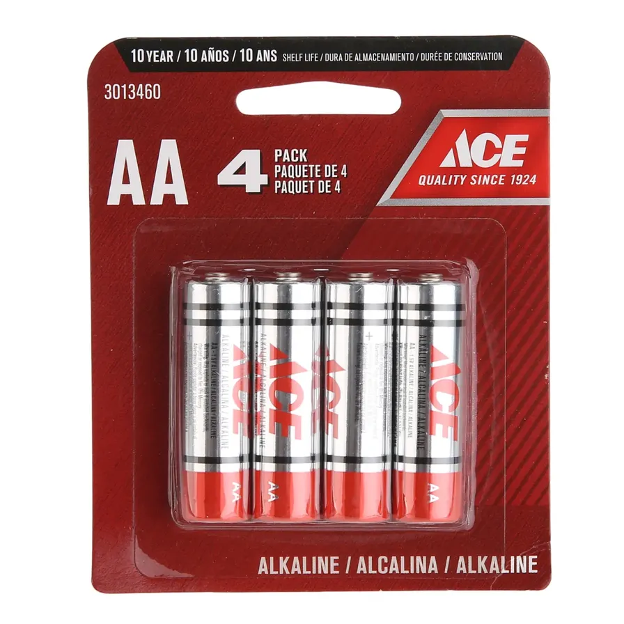 [3999593] ACE BATTERIES AA 4PACK ALKALINE