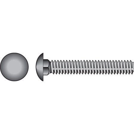 Hillman 1/4 in. X 2-1/2 in. Grade 2 Zinc Carriage Bolt 100 Ct. 240030 - All