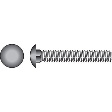 HILLMAN 1/2 in. X 2 in. L Zinc-Plated Steel Carriage Bolt 50 Pk