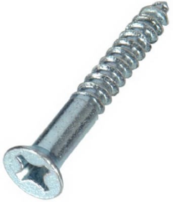 HILLMAN No. 12 Ga. X 2-1/2 in. L Phillips Zinc-Plated Coarse Wood Screws 100 Pk