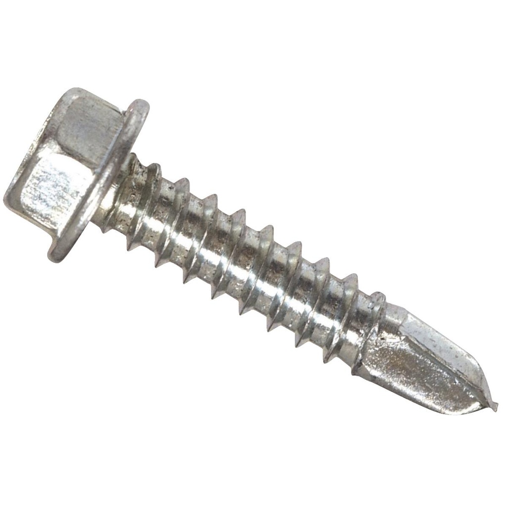 HILLMAN No. 8 Ga. X 1 in. L Hex Hex Washer Head Self-Drilling Screws 100 Pk