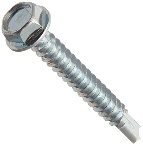 The Hillman Group 560320 8-18-Inch X 1-1/4-Inch Washer Head Self Drilling Screw, 100-Pack