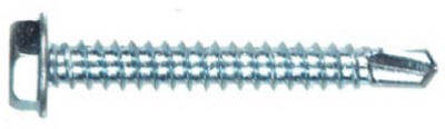 HILLMAN No. 12 Ga. X 2 in. L Hex Hex Washer Head Sheet Metal Screws 100 Pk