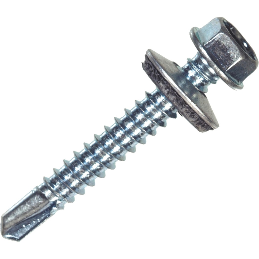 HILLMAN No. 12 Ga. X 3/4 in. L Hex Hex Washer Head Self-Drilling Screws 100 Pk