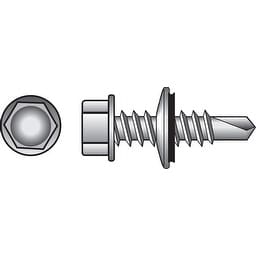 HILLMAN 1/4 in. Ga. X 2 in. L Hex Hex Washer Head Self-Drilling Screws 100 Pk