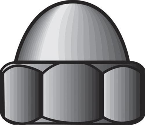 HILLMAN 10-24 in. Nickel Steel USS Acorn Nut 1 Pk